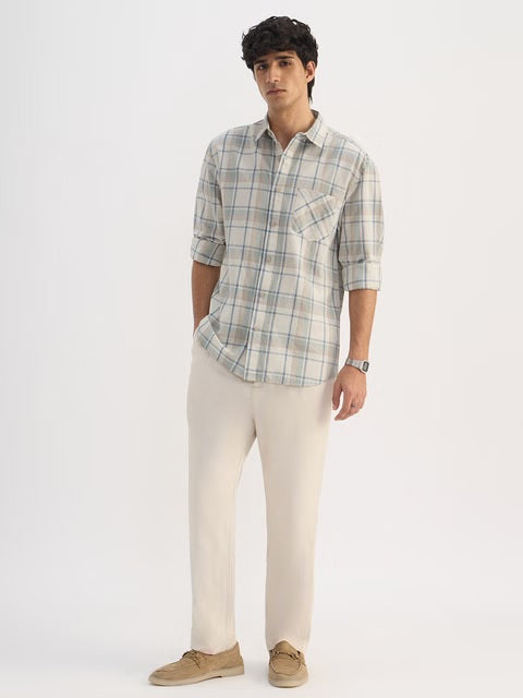 Checks Vision Cotton Linen Shirts