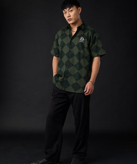 Harry Potter Slytherin Argyle Oversized Shirts
