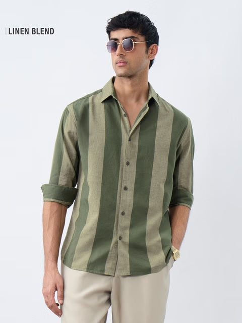Stripes Grove Cotton Linen Shirts