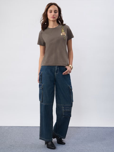 Tom & Jerry Hanging Jerry Women T-Shirts