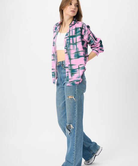 Satin Peridot Women Shirts