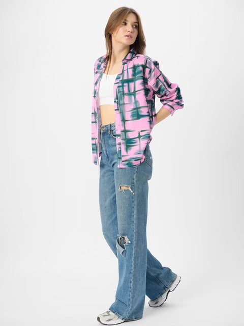 Satin Peridot Women Shirts