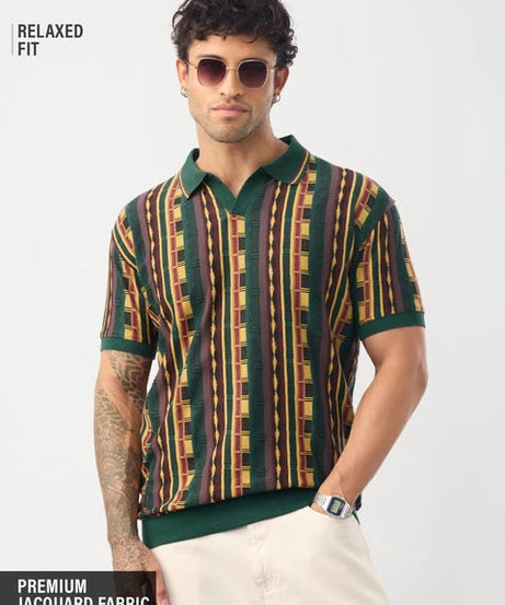 Jacquard Retro Threads Polos