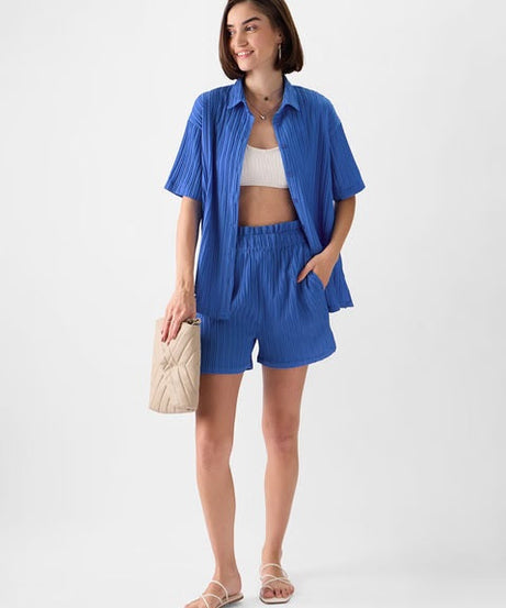 Solids Blue Jasper Women Boyfriend Shirts