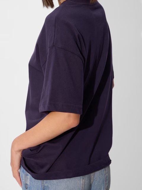 Solids Berry Purple Women Oversized T-Shirts