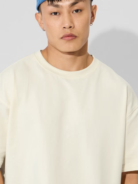 Solids Off White Oversized T-Shirts