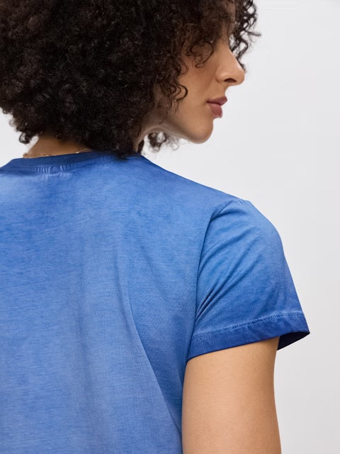 Solids Electric Blue Women T-Shirts