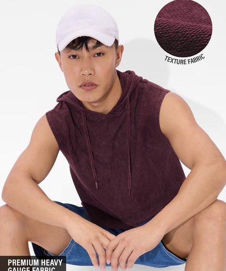 Solids Maroon Blaze Hooded T-Shirts