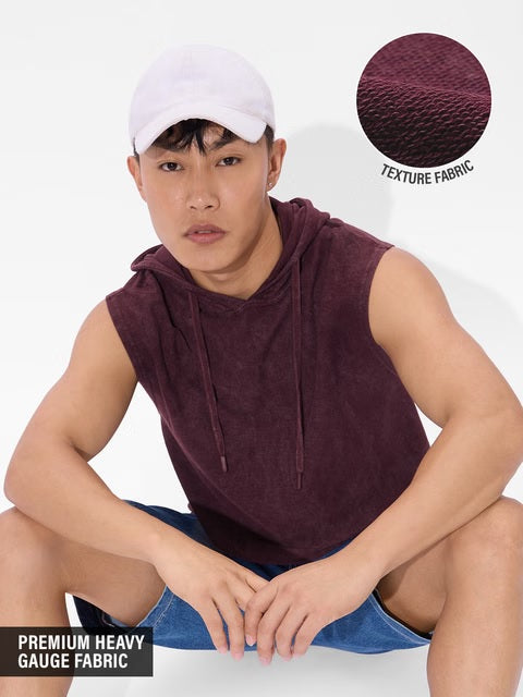 Solids Maroon Blaze Hooded T-Shirts