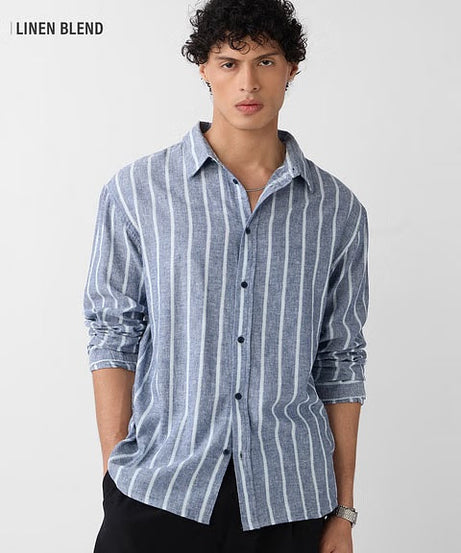 Stripes Nautical Cotton Linen Shirts