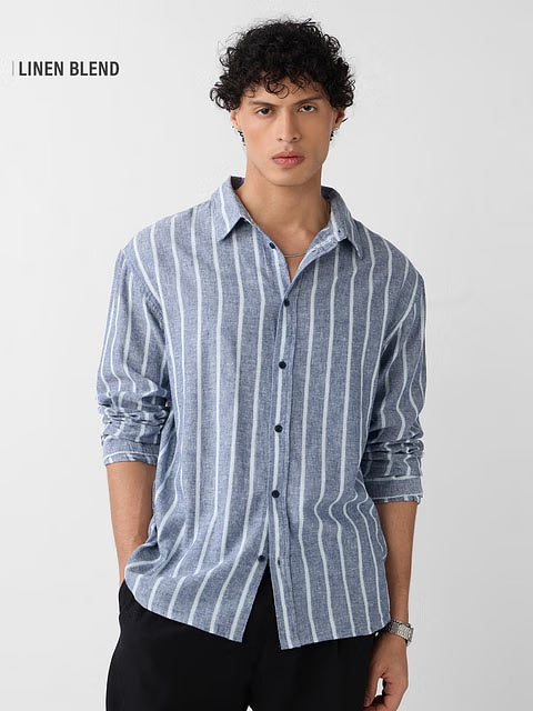 Stripes Nautical Cotton Linen Shirts