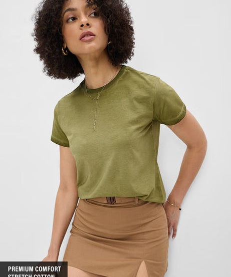 Solids Fern Green Women T-Shirts