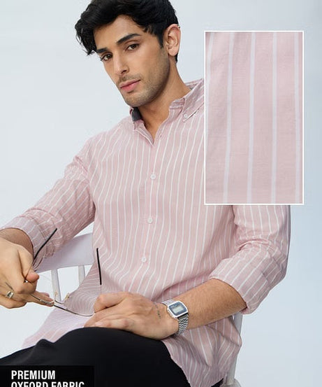 Oxford Stripes Pink Mirage Shirts