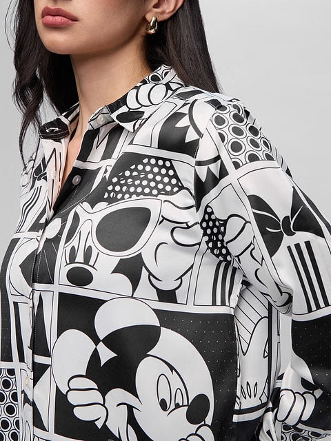 Satin Mickey Mouse Women Shirts