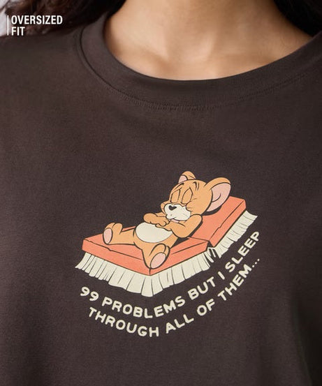 Tom & Jerry Problems Women Oversized T-Shirts