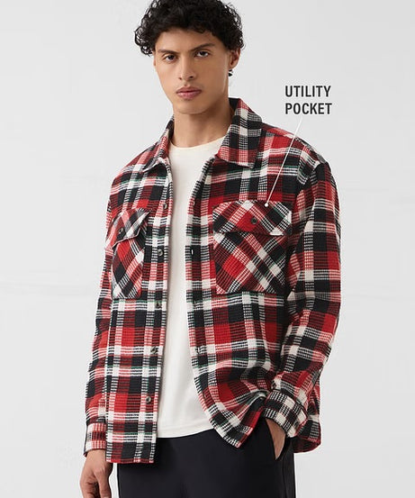 Plaid Volcano Men Shackets