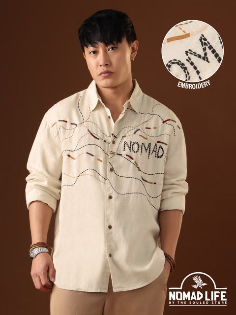 Nomad Lines Of Stitch Men Relaxed Shirts