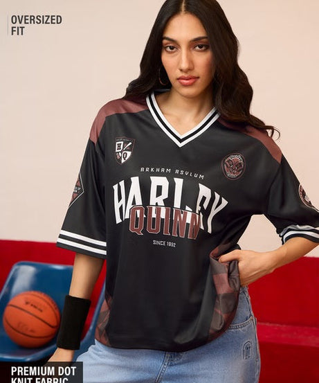 DC Harley Quinn Women Oversized Jerseys