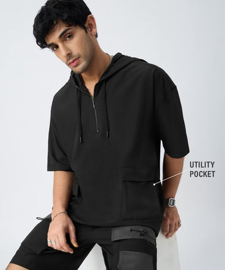 Hooded Black Hooded T-Shirts