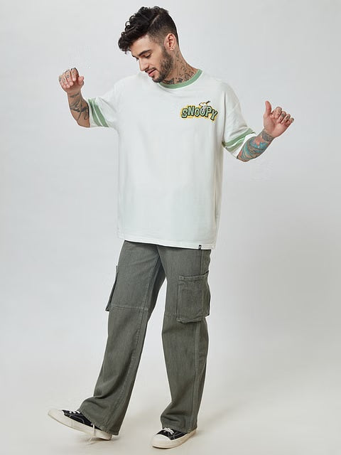 Peanuts Snoopy Sketch Oversized T-Shirts