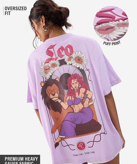 Zodiac Leo Women Oversized T-Shirts