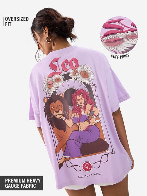 Zodiac Leo Women Oversized T-Shirts