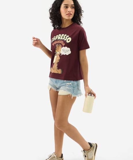 Garfield Espresso Women Relaxed Fit T-Shirts