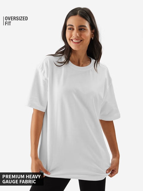 Solids White Boyfriend T-Shirts