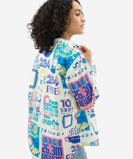 FRIENDS Doodle Women Boyfriend Shirts