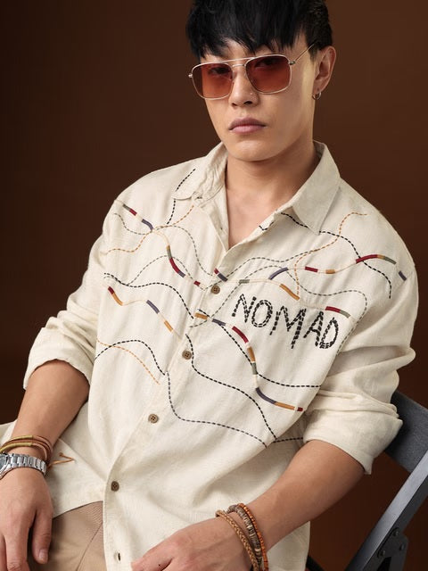 Nomad Lines Of Stitch Men Relaxed Shirts