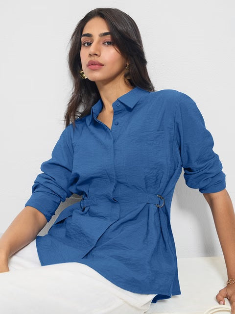 Buckle Shirt Cobalt Women Shirts