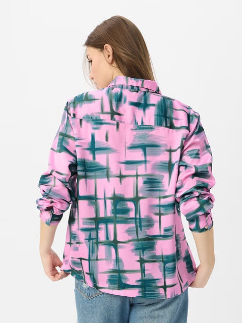 Satin Peridot Women Shirts