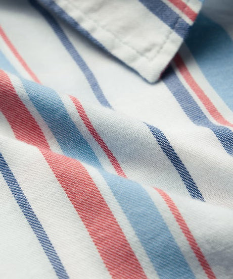 Stripes Blue, Red Men Relaxed Shirts
