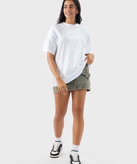 Solids Classic White Women Oversized T-Shirts