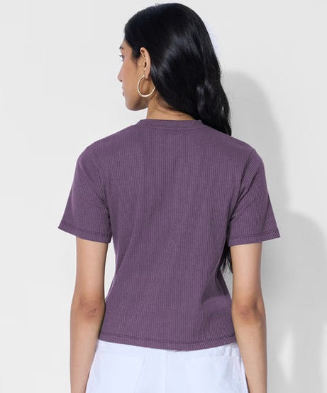 Ribbed  Berry Women T-Shirts