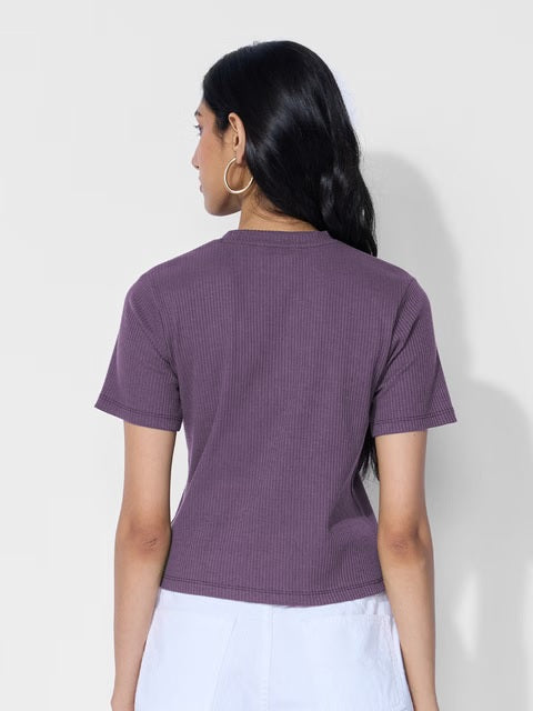 Ribbed  Berry Women T-Shirts