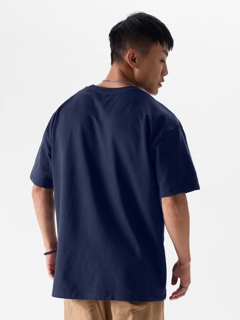 Solids Ultramarine Blue Oversized T-Shirts