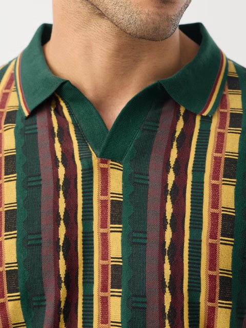 Jacquard Retro Threads Polos