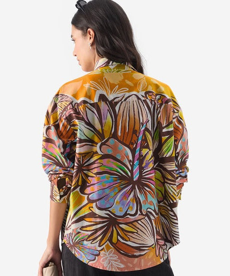 Floral Mirage Women Boyfriend Shirts