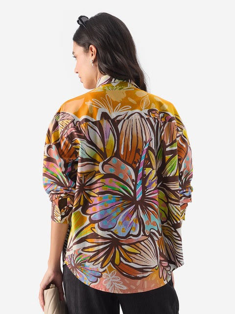 Floral Mirage Women Boyfriend Shirts