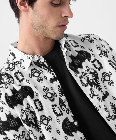 Batman Ikat Print Men Textured Shirts