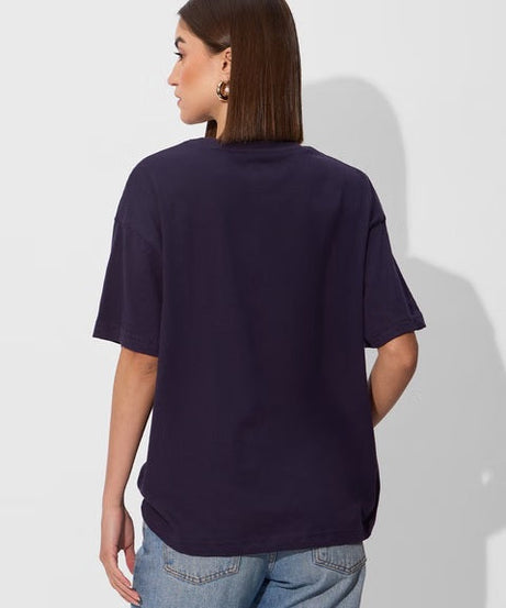 Solids Berry Purple Women Oversized T-Shirts