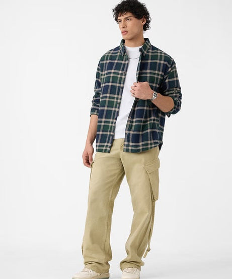 Plaid Emerald Men Relaxed Shirts