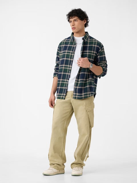 Plaid Emerald Men Relaxed Shirts