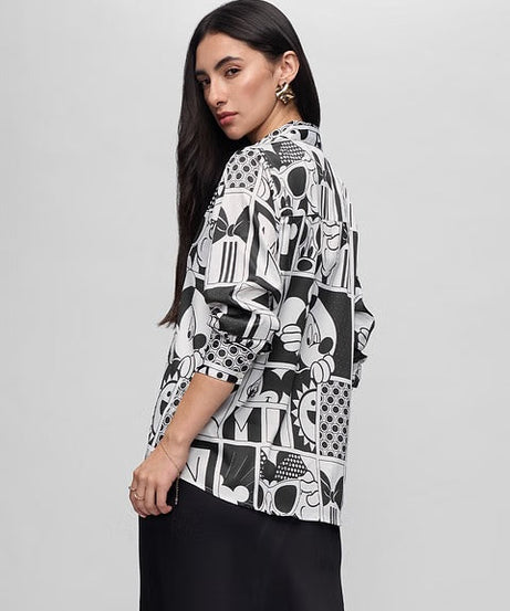 Satin Mickey Mouse Women Shirts