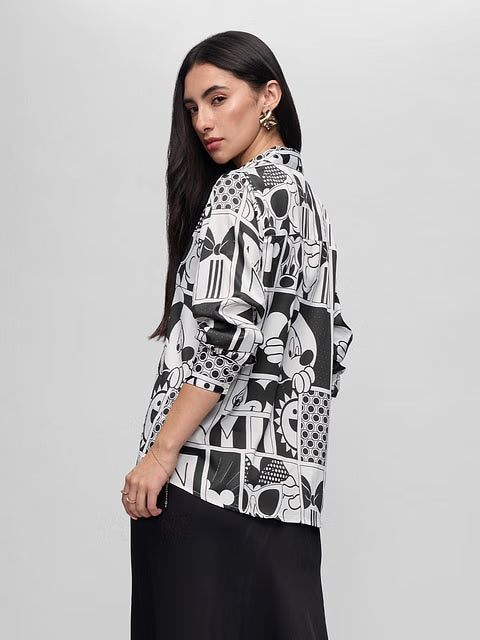 Satin Mickey Mouse Women Shirts