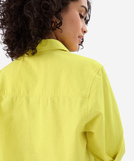 Cotton Linen Lime Green Women Shirts