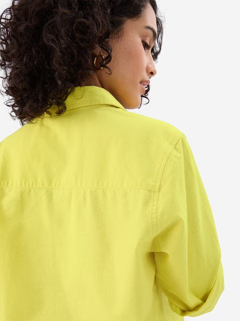 Cotton Linen Lime Green Women Shirts