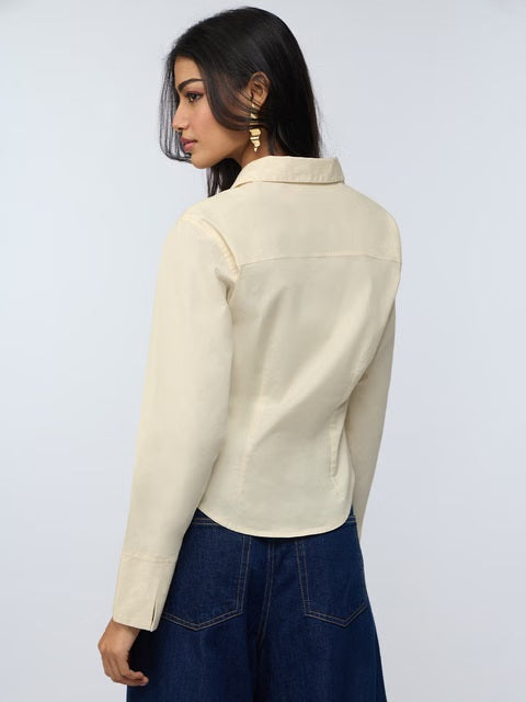 Ivory Fitted Shirt Women Fitted Shirts