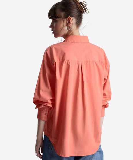 Solids Fusion Coral Women Boyfriend Shirts